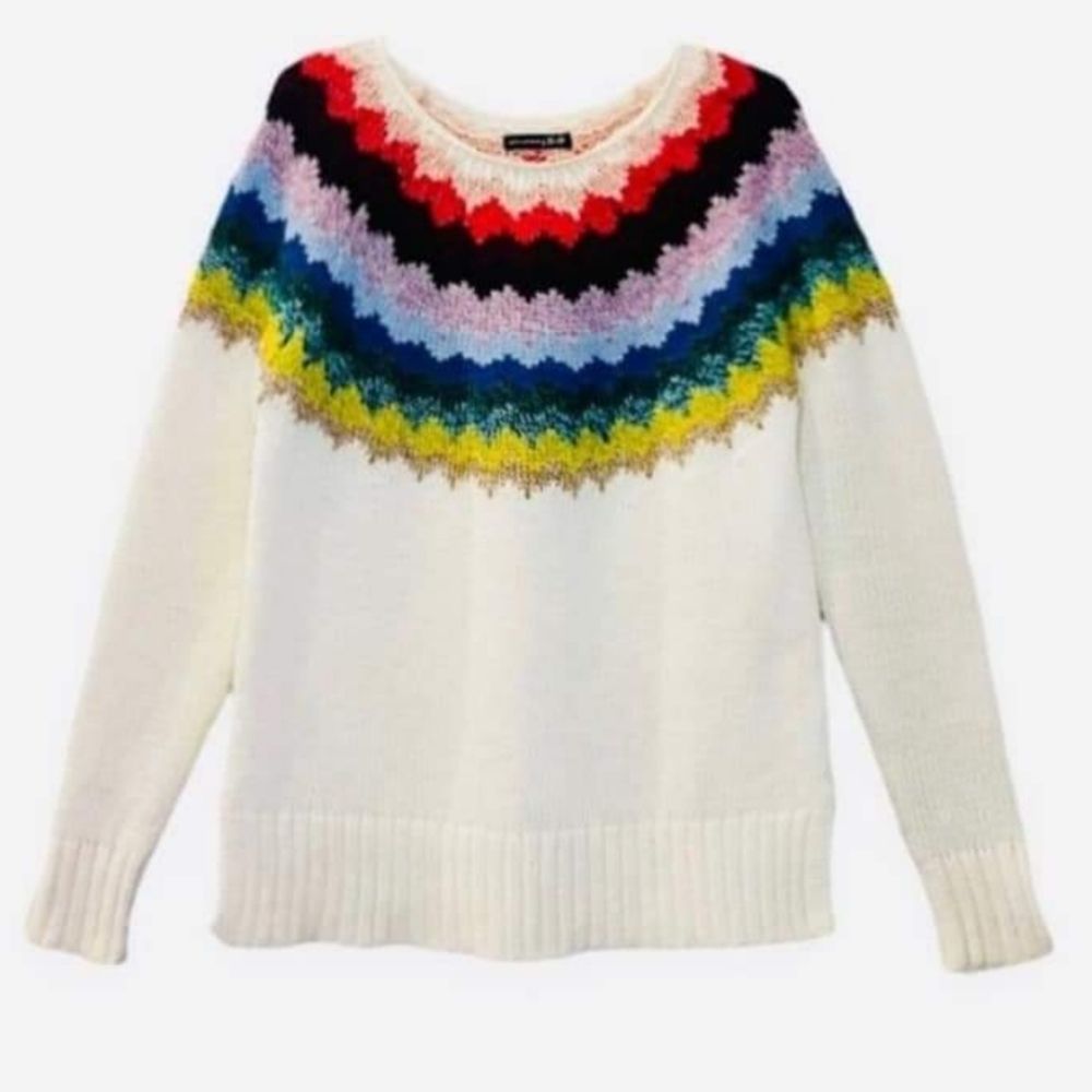 AMERICAN EAGLE Colorful Fair Isle Chunky Knit Sweater‎ Size XS